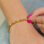 KAYA sieraden Armband Dames 'Golden Blocks' Medium | Stainless Steel