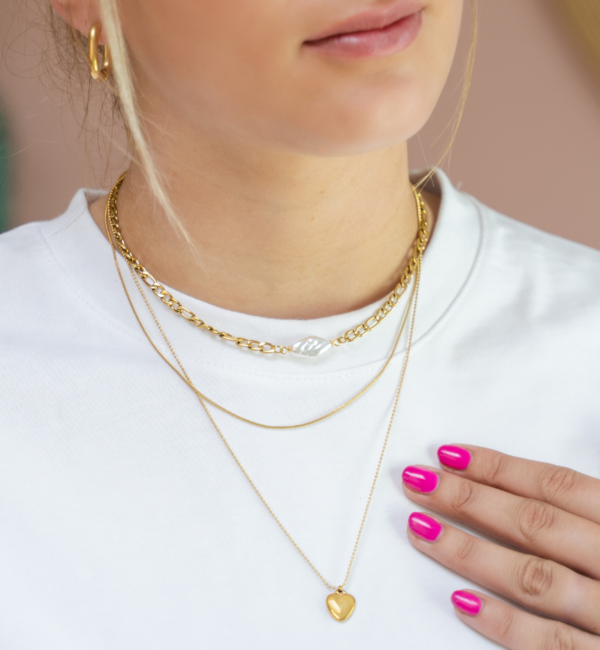 KAYA sieraden Drie Statement Ketting ' Blue Lagoon' | Stainless Steel