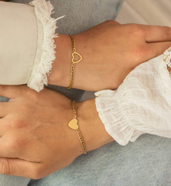KAYA sieraden Sisters Bracelet Set 'Forever Connected' | Stainless Steel