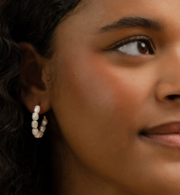 KAYA sieraden Earrings 'Pearls' 25mm | Stainless Steel