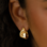 KAYA sieraden Bold Oorringen Open Ovaal  |  Stainless Steel Goud