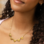 KAYA sieraden Necklace with five heart charms 'Beaded Hearts'