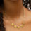 KAYA sieraden Necklace with five heart charms 'Beaded Hearts'