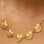 KAYA sieraden Necklace with five heart charms 'Beaded Hearts'