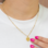 KAYA sieraden Moeder Dochter Kettingen met Naam Hartjes | Stainless steel