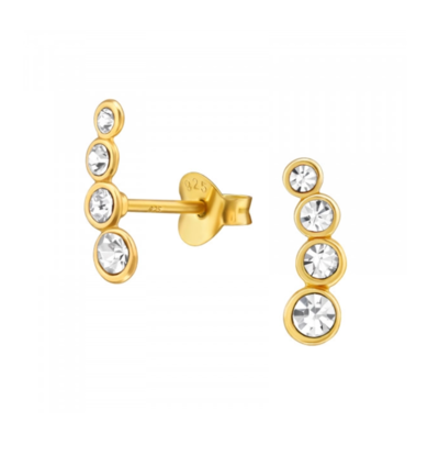 KAYA sieraden 'Crystal' Earrings Gold Plated