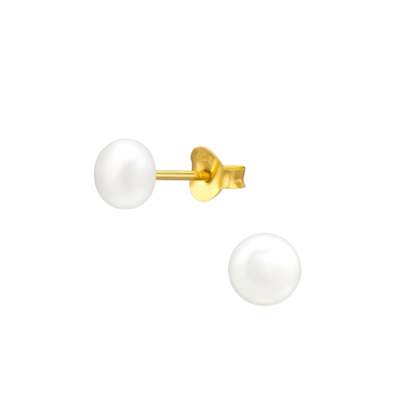 KAYA sieraden Studs met Parel  | Verguld