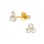 KAYA sieraden Earrings 'Triangle Crystal' Gold Plated