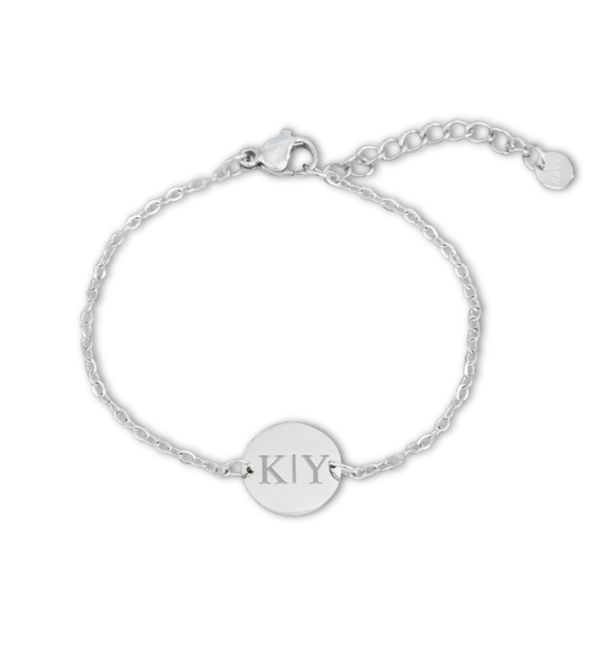 Gegraveerde sieraden Bracelet Disc with Initials I Stainless Steel