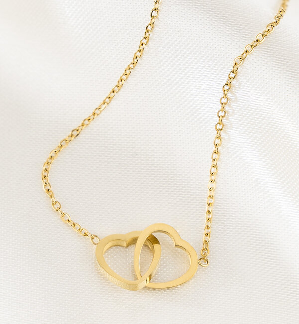 KAYA sieraden Kinderketting Connected Heart | Stainless steel