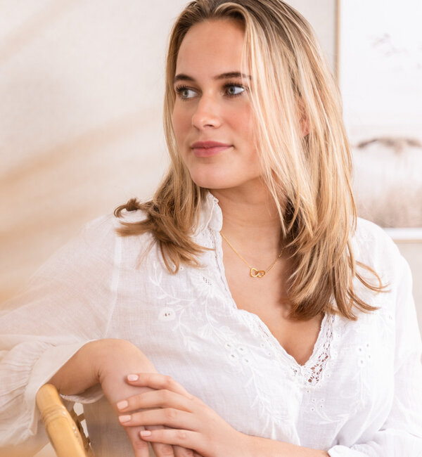 KAYA sieraden Necklace Connected Hearts | Stainless steel    - Copy