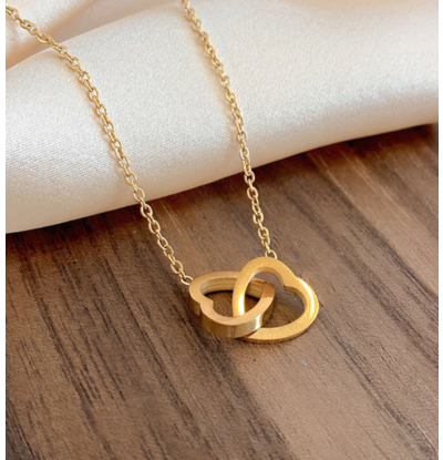 KAYA sieraden Kinderketting Connected Heart | Stainless steel
