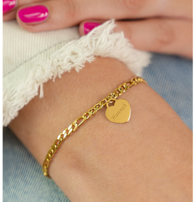 KAYA sieraden Bracelet with Name | 1 Heart