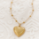 KAYA sieraden Long Necklace 'Heartbeat' I Stainless Steel Gold