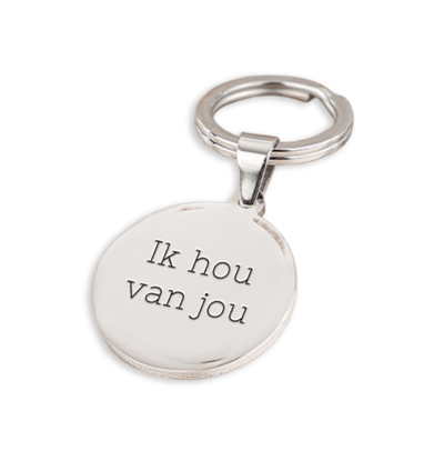 KAYA sieraden Sleutelhanger graveren met naam - Disc