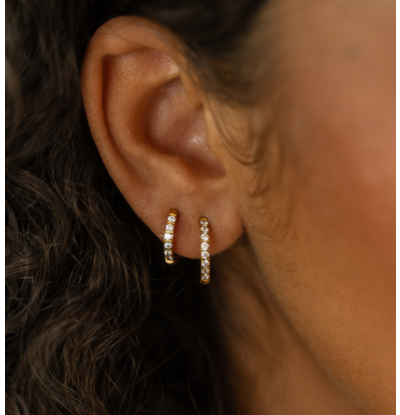 KAYA sieraden Oorringen set Shiny Glow  I 10 + 12 mm