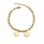 KAYA sieraden Bracelet with Initials | 2 Hearts | Stainless Steel