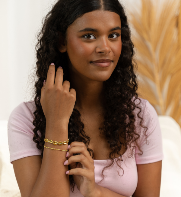 KAYA sieraden Bracelet with Shells Sunny Shells | Stainless Steel