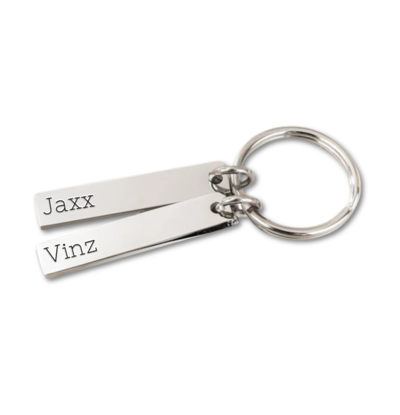 KAYA sieraden Sleutelhanger met Naambedels | Kies je Bedels