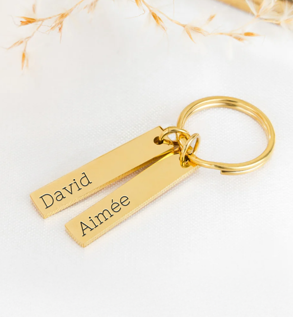KAYA sieraden Sleutelhanger met twee Gravures