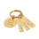 KAYA sieraden Sleutelhanger met vier Graveerbedels