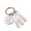 KAYA sieraden Sleutelhanger met vier Graveerbedels