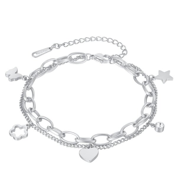 KAYA sieraden Bracelet Initial Engraving 'Layered' | Stainless Steel - Copy