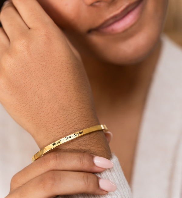 KAYA sieraden Set Slave Bracelet 'Little Disc' with engraving | Stainless Steel - Copy
