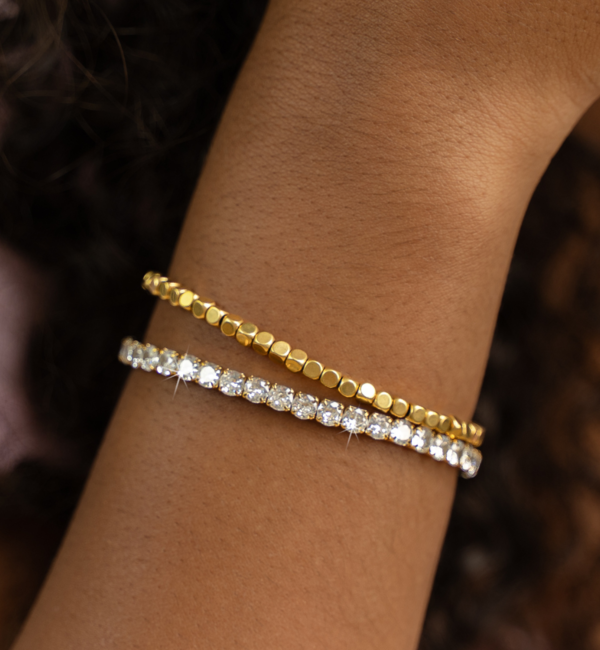 KAYA sieraden Bracelet Set Shiny Blocks | Stainless Steel