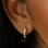 KAYA sieraden Shiny oorringen met steentjes 10mm  | Stainless Steel  Goud