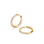 KAYA sieraden 3-piece set of earrings with stones I 8-10-12 mm