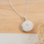 Gegraveerde sieraden Ketting met Foto 'Diamond' Rond Medaillon