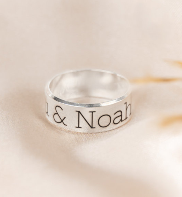 KAYA sieraden Gepersonaliseerde Dames Ring 7 mm | kleine maat