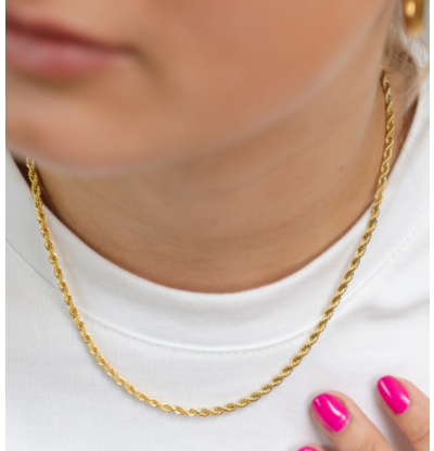 KAYA sieraden Bold Ketting Gedraaid I Goud