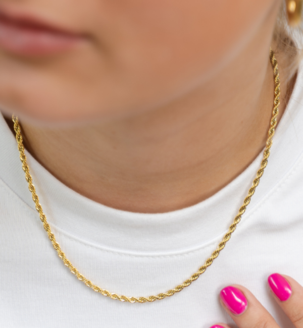 KAYA sieraden Bold Ketting Gedraaid I Goud