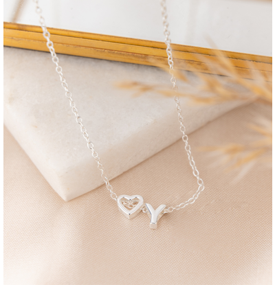 KAYA sieraden Letter + Hart ketting