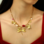 KAYA sieraden Statement Bedelketting 'Shiny Dragonfly' I Stainless