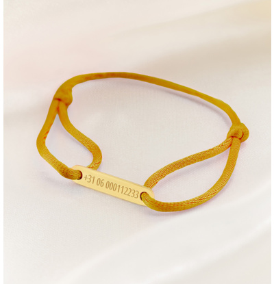 KAYA sieraden SOS Children's Bracelet with Phone Number | Light Pink  - Copy