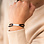 KAYA sieraden Jongens armband Satijn Gravure I Zwart