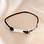 KAYA sieraden Boys’ satin bracelet with engraving in black