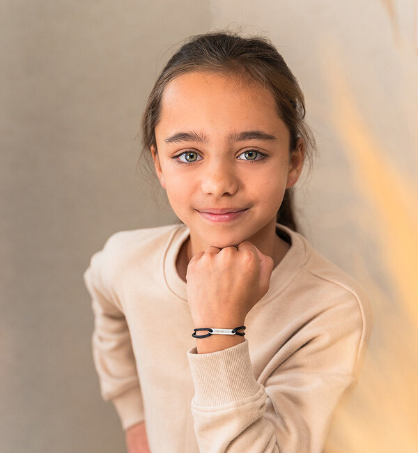 KAYA sieraden S.O.S. kinderarmband met Telefoonnummer | Stainless Steel