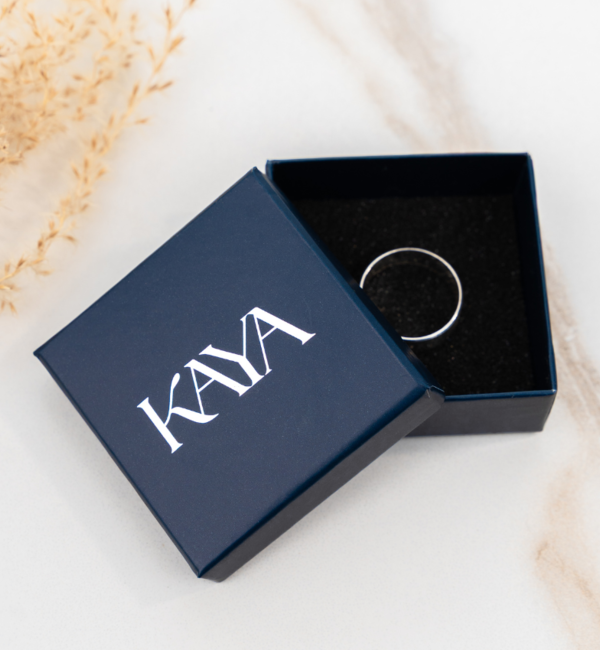 Gegraveerde sieraden Ring met Vingerafdruk en Naam