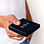 Gegraveerde sieraden Bracelet Men with Fingerprint - Black Leather
