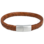 KAYA sieraden Gevlochten Armband Leer Heren met Gravure