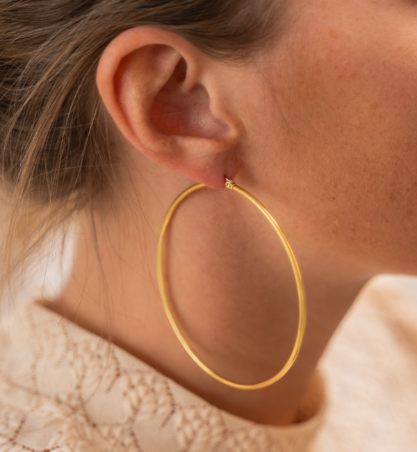 KAYA sieraden Basic Large Hoop Earrings 7cm | Stainless steel