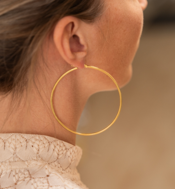 KAYA sieraden Basic Large Hoop Earrings 7cm | Stainless steel