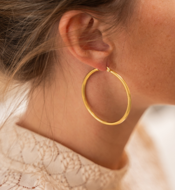 KAYA sieraden Basic Bold Hoop Earrings 5cm | Stainless steel