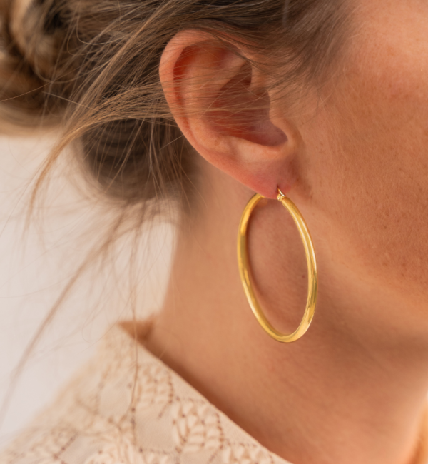 KAYA sieraden Basic Bold Hoop Earrings 5cm | Stainless steel