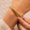 KAYA sieraden Bangle met Stretch 'Gold & Bold' | Stainless Steel Goud