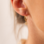 KAYA sieraden Oorringen Klaver met Kristal | 12 mm